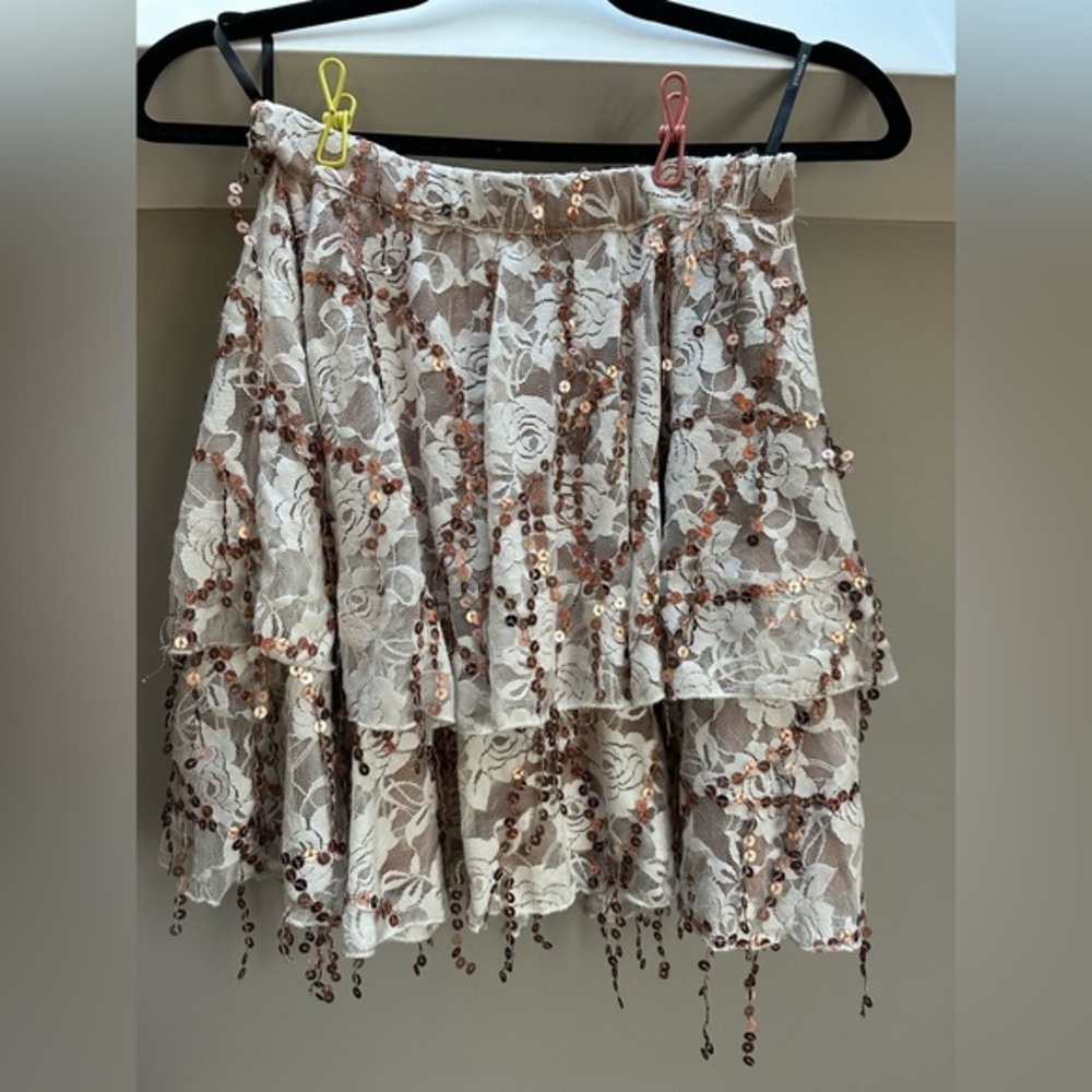 MAJORELLE Lace‎ Sequin Skirt